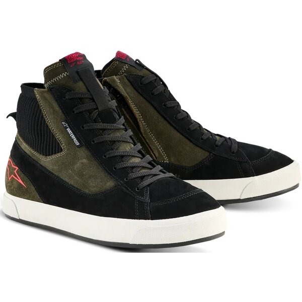 Ghete moto impermeabile ALPINESTARS STATED WP 43.5 Verde military/Negru, 13