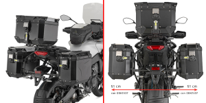 Suport Side Case Givi PL ONE-FIT pentru valiza Monokey CAM-SIDE Trekker Outback si Monokey CAM-SIDE Canyon Yamaha Tracer 9   9 GT   9 GT +