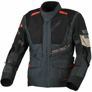 Geaca textil impermeabila touring/adventure MACNA FLEXODUS S Gri/Negru, 22