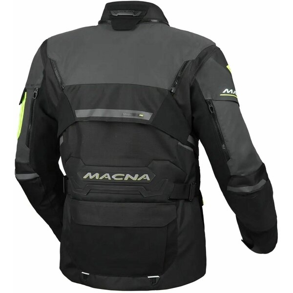 Geaca textil impermeabila touring/adventure MACNA FLEXODUS Night Eye™ S Negru Night Eye/Galben fluo, 4