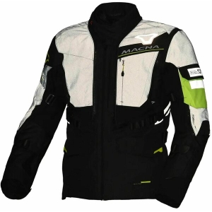 Geaca textil impermeabila touring/adventure MACNA FLEXODUS Night Eye™ S Negru Night Eye/Galben fluo, 9