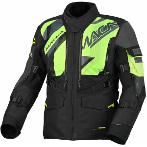Geaca textil impermeabila touring/adventure MACNA FLEXODUS Night Eye™ S Negru Night Eye/Galben fluo, 10
