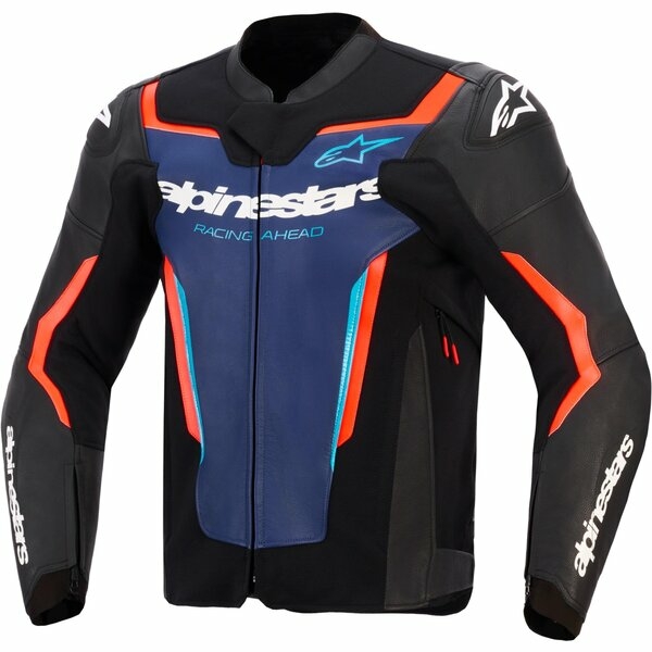 Geaca de piele sport ALPINESTARS GP FORCE V2 54 Negru/Albastru/Rosu fluo, 6