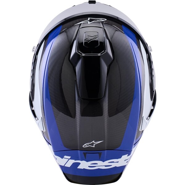 Casca integrala sport ALPINESTARS SUPERTECH R10 CARBON ARIUS M Negru/Alb/Albastru, 12