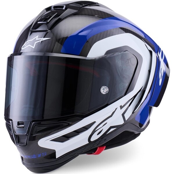 Casca integrala sport ALPINESTARS SUPERTECH R10 CARBON ARIUS M Negru/Alb/Albastru, 20