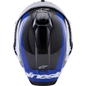 Casca integrala sport ALPINESTARS SUPERTECH R10 CARBON ARIUS M Negru/Alb/Albastru, 12