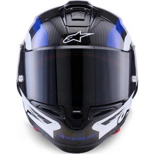 Casca integrala sport ALPINESTARS SUPERTECH R10 CARBON ARIUS M Negru/Alb/Albastru, 17