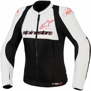Geaca dama textil de vara ALPINESTARS SMX AIR XS Negru/Alb/Rosu fluo, 7