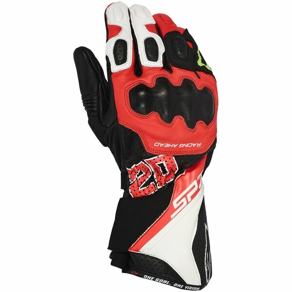 Manusi de piele sport ALPINESTARS SP-3 FQ20 MONSTER S Negru/Rosu fluo/Alb