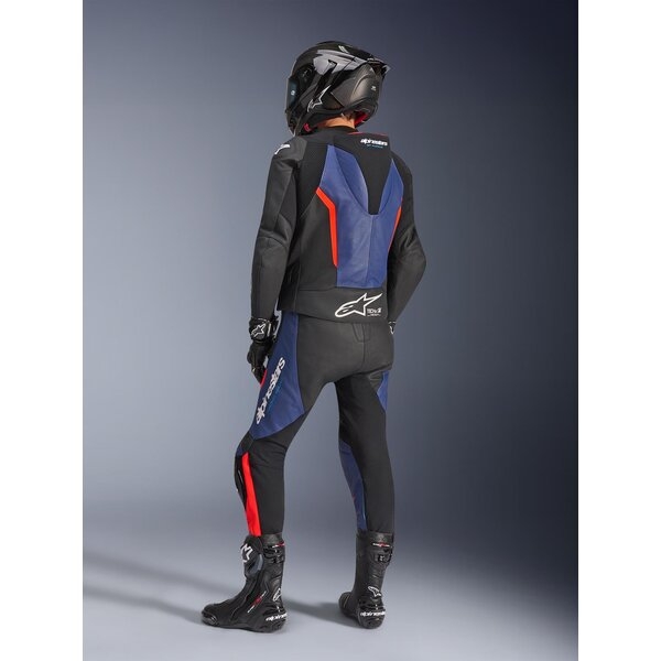 Combinezon de piele 2 piese ALPINESTARS GP FORCE V2 48 Negru/Albastru/Rosu fluo, 4