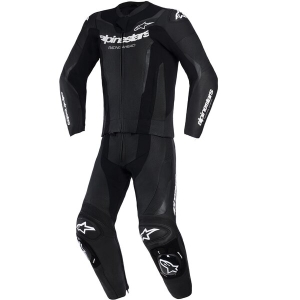 Combinezon de piele 2 piese ALPINESTARS GP FORCE V2 48 Negru/Albastru/Rosu fluo