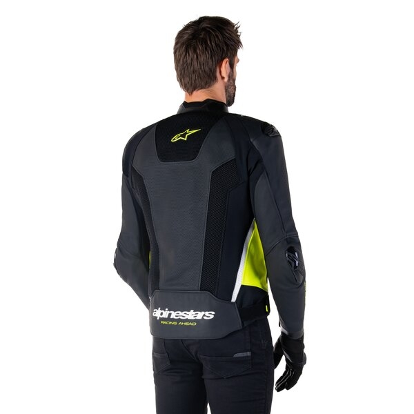 Geaca de piele sport ALPINESTARS MISSILE V3 AIRFLOW Negru/Alb 46, 13