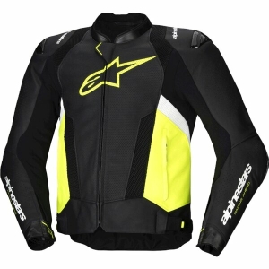 Geaca de piele sport ALPINESTARS MISSILE V3 AIRFLOW Negru/Alb 46, 4