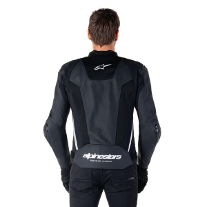 Geaca de piele sport ALPINESTARS MISSILE V3 AIRFLOW Negru/Alb 46, 5