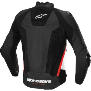 Geaca de piele sport ALPINESTARS MISSILE V3 AIRFLOW Negru/Alb 46, 16