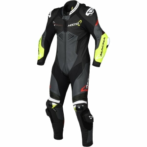 Combinezon de piele 1 piesa MACNA CHROMIQ Negru 46