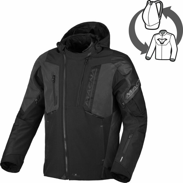 Geaca textil impermeabila MACNA ANGLE 2.0 S Albastru inchis/Negru, 16