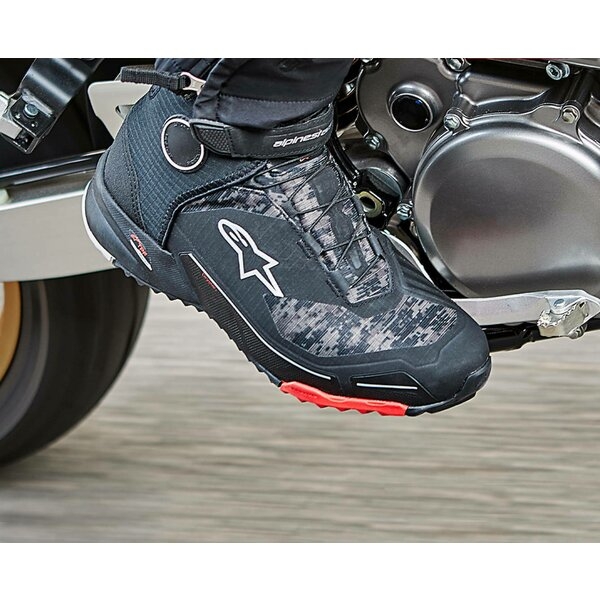 Ghete moto ALPINESTARS CR-X DRYSTAR 45 Negru/Albastru/Portocaliu fluo, 16
