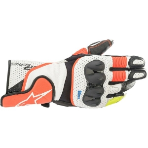 Manusi de piele sport Alpinestars SP-2 V3 S Negru/Alb/Rosu, 7