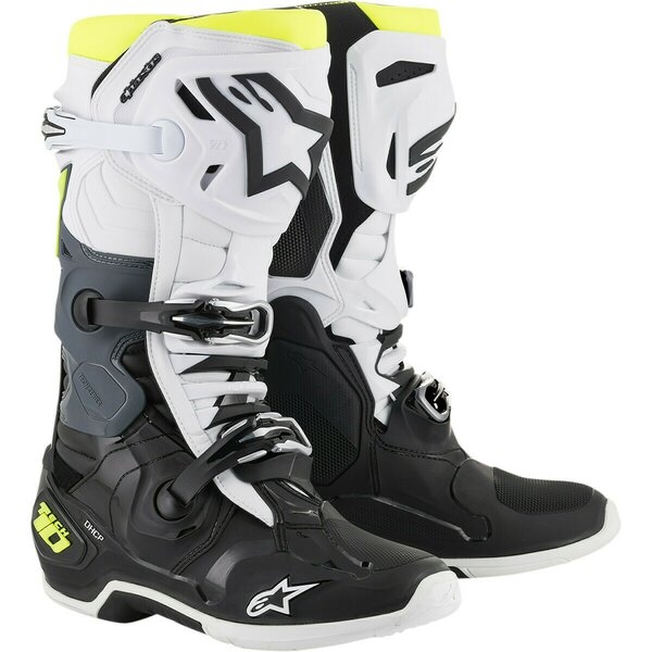 Cizme cross-enduro Alpinestars TECH 10 BOOT Negru/Alb 40.5, 14