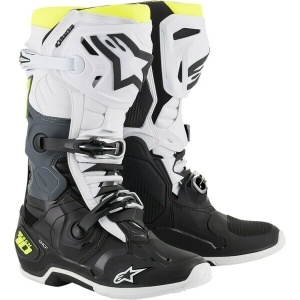 Cizme cross-enduro Alpinestars TECH 10 BOOT Negru/Alb 40.5, 14