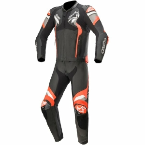 Combinezon de piele 2 piese Alpinestars Atem V4 54 Negru/Gri/Rosu