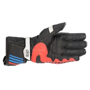 Manusi de piele sport ALPINESTARS HONDA GP PLUS R V2 M Negru/Rosu/Albastru, 3
