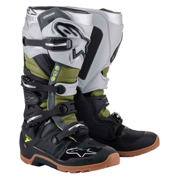Cizme cross-enduro Alpinestars TECH 7 ENDURO 40.5 Negru/Argintiu/Verde, 4