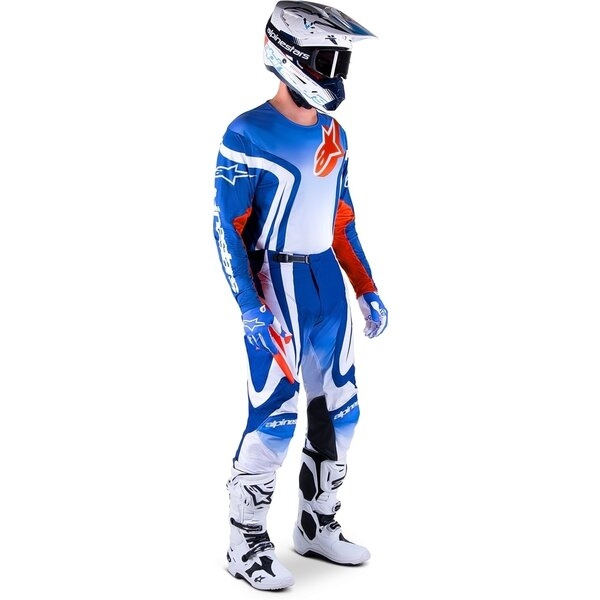 Tricou cross-enduro ALPINESTARS RACER SEMI 2023 S Albastru/Alb, 3