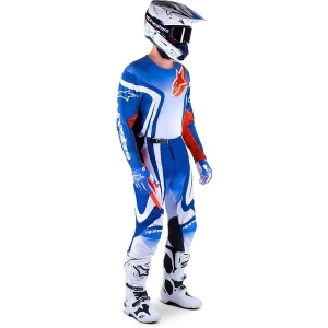 Tricou cross-enduro ALPINESTARS RACER SEMI 2023 S Albastru/Alb, 3