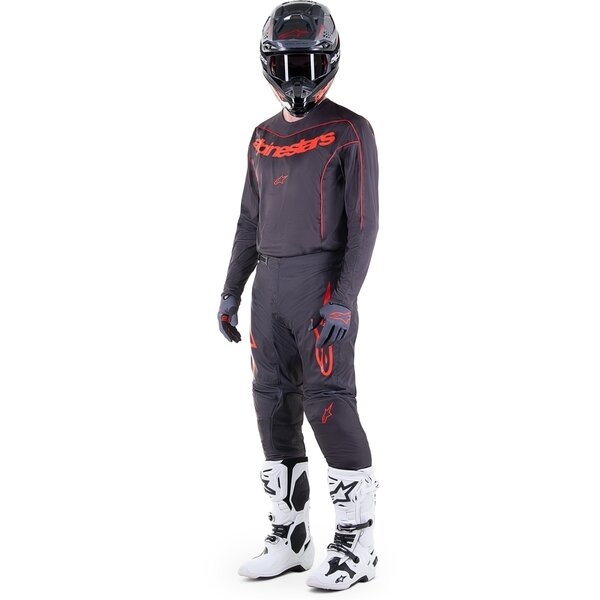 Tricou cross-enduro ALPINESTARS FLUID LURV S Alb/Negru, 4