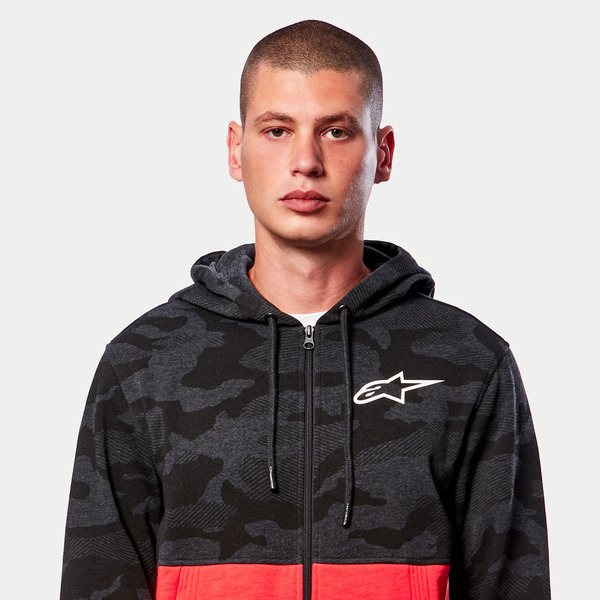 Hanorac ALPINESTARS CAMO BLOCK S Gri Camo/Rosu, 10
