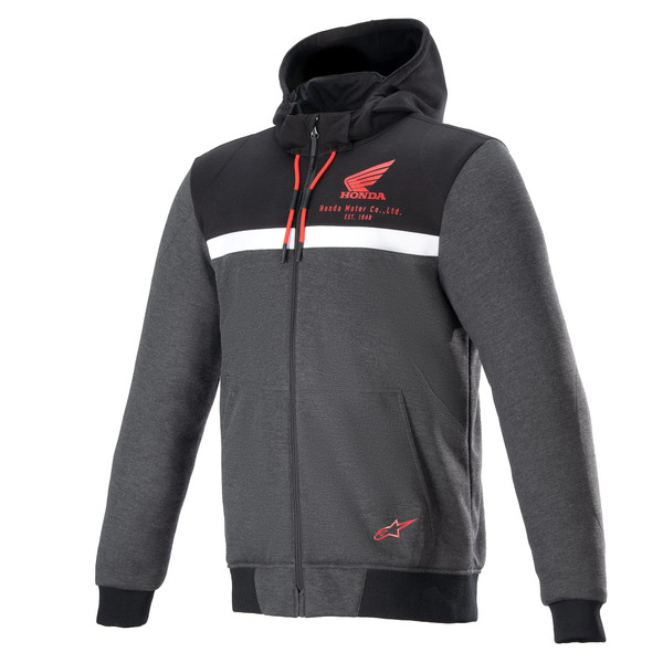 Hanorac de protectie ALPINESTARS HONDA CHROME STREET S Negru/Gri/Portocaliu, 4