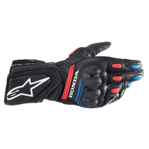 Manusi de piele sport/touring ALPINESTARS HONDA SP-8 V3 S Negru/Rosu/Albastru