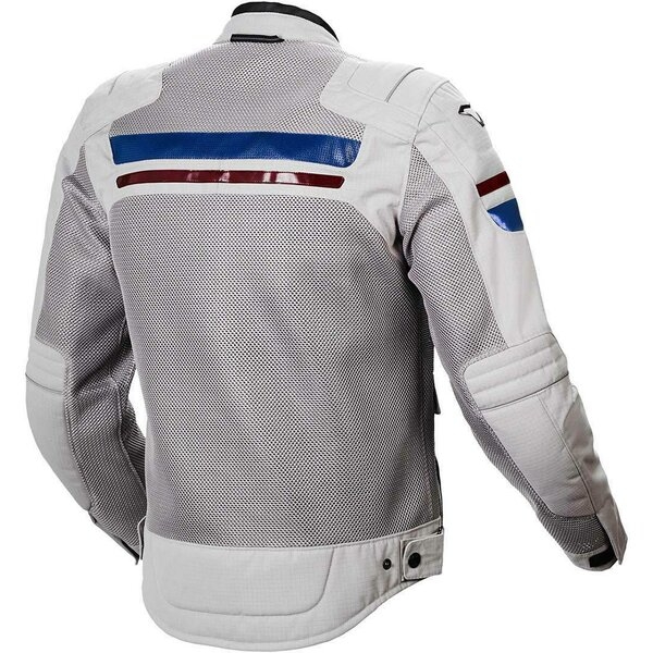 Geaca textil de vara MACNA FLUENT S Gri deschis/Albastru/Rosu, 5