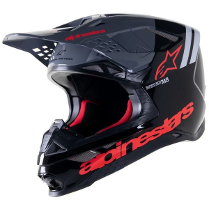 Casca cross-enduro Alpinestars Supertech S-M8 RADIUM 2 S Alb/Negru/Albastru