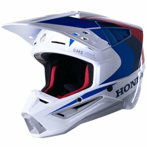 Casca cross-enduro Alpinestars Supertech S-M5 HONDA ECE 22.06 S Alb/Albastru