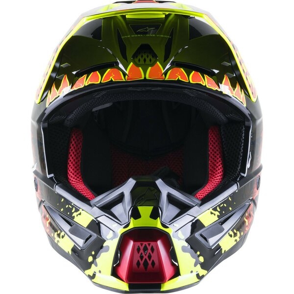 Casca cross-enduro Alpinestars Supertech S-M5 SOLAR FLARE S Negru/Rosu/Galben fluo, 8