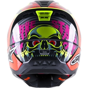 Casca cross-enduro Alpinestars Supertech S-M5 SOLAR FLARE S Negru/Rosu/Galben fluo, 7