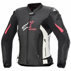 Geaca de piele dama ALPINESTARS STELLA GP PLUS V4 38 Negru/Alb/Roz