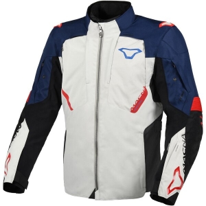 Geaca textil impemeabila touring/adventure MACNA NOTCH M Gri deschis/Albastru/Rosu, 3