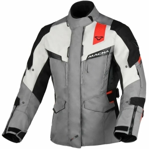 Geaca de dama textil impermeabila touring MACNA ZASTRA XS Gri deschis/Gri inchis/Negru