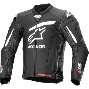 Geaca de piele ALPINESTARS GP PLUS R V4 RIDEKNIT Negru/Alb 48, 4