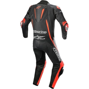 Combinezon de piele 1 piesa ALPINESTARS FUSION 50 Negru/Rosu fluo, 3