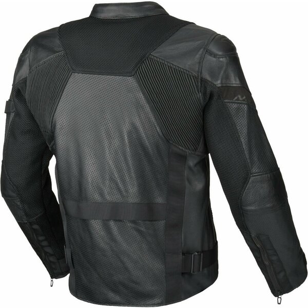 Geaca de vara piele/textil MACNA OLSAN S Negru/Maro, 3