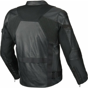 Geaca de vara piele/textil MACNA OLSAN S Negru/Maro, 3