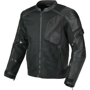 Geaca de vara piele/textil MACNA OLSAN S Negru/Maro, 4
