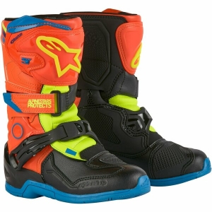 Cizme cross-enduro copii ALPINESTARS TECH 3S KIDS Negru/Galben/Portocaliu 30.5