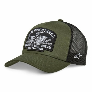 Sapca ALPINESTARS HERITAGE PATCH TRUCKER Hat Verde military/Negru, 13