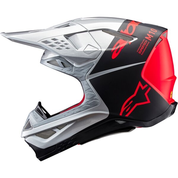 Casca cross-enduro ALPINESTARS SUPERTECH S-M10 FLOOD 2024 ECE 22.06 L Rosu fluo, 6